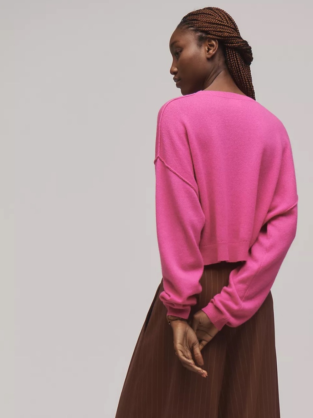 Pilcro Alani Cropped Cashmere Sweater M - Picture 3 of 10